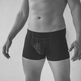 Retro Boxer Briefs aus Bambus Obsidian Black