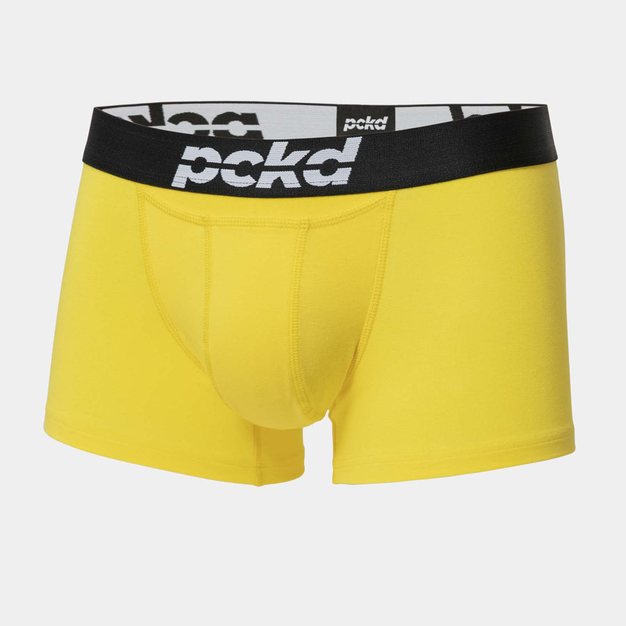 PCKD Boxer Trunks / Boxershorts im Sport-Stil aus Baumwolle. In der Farbe Lemon Yellow. In Größen S - XXL. Online kaufen auf pckd.de!